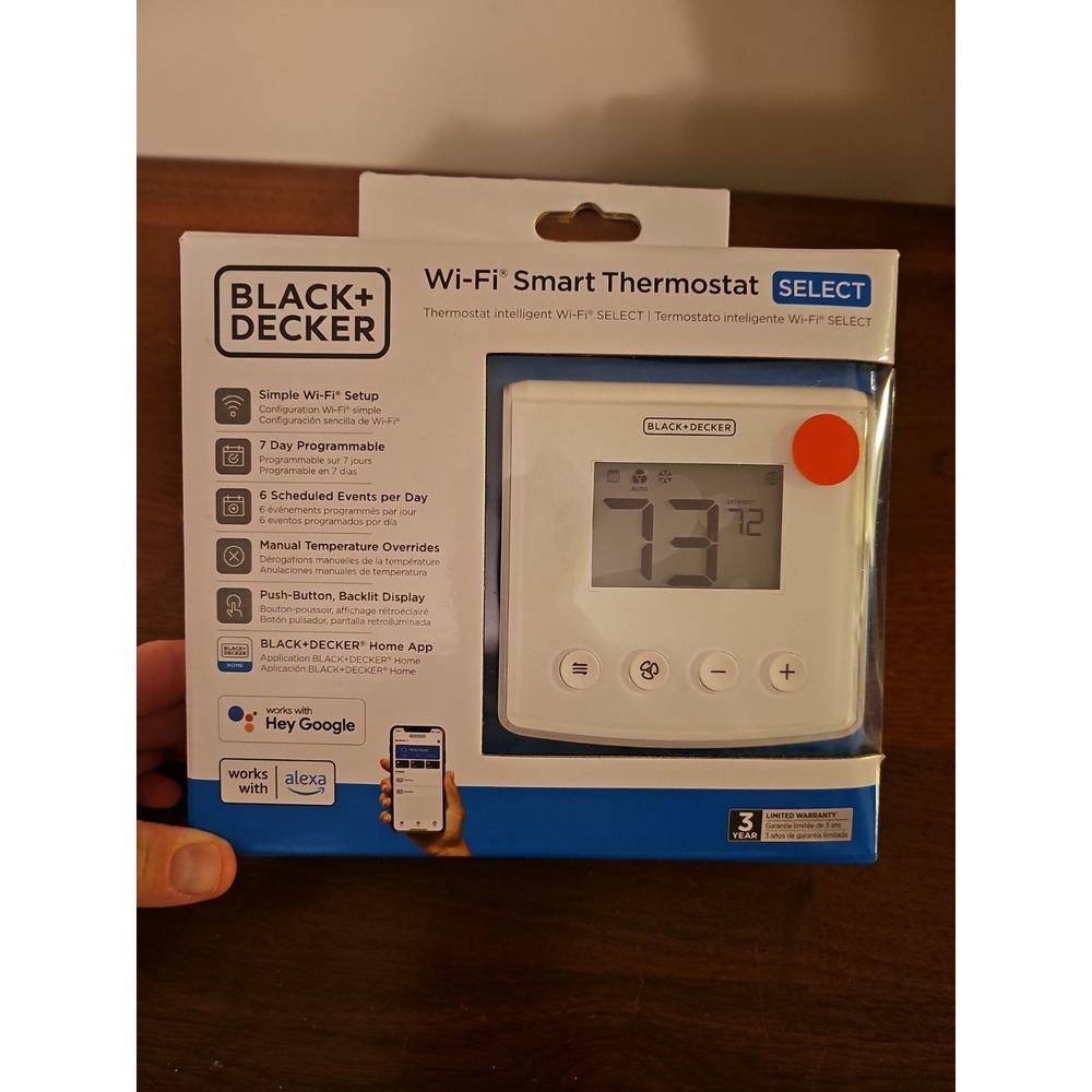 Black & Decker Wi-Fi Smart Thermostat Select ~7 Day Programmable~ #CT7935A